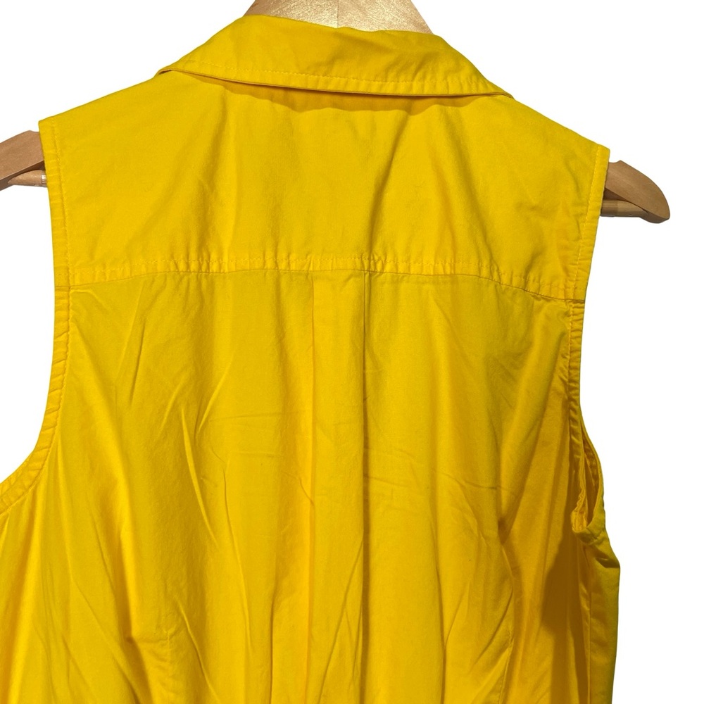 J. Crew Factory Sleeveless Tie-waist Shirtdress in Yellow, Size 6 - Picture 7 of 10